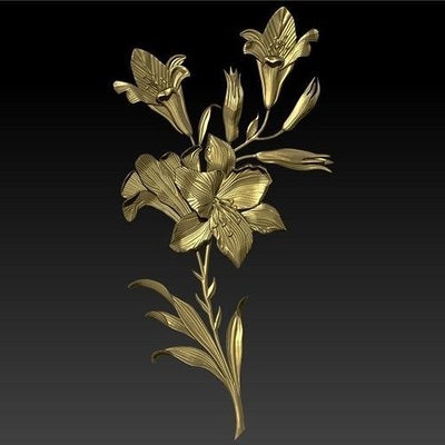 primavera lírio flor 3d modelo botânico floral plantar natureza flora decoração pétala flor ramalhete vida arte 3d print model - Mito3D