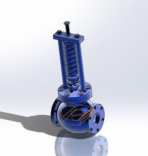 Primavera alívio válvula industrial carregado Ciência Engenharia 3d print model - Mito3D