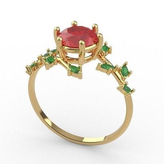 Frühling Ring Schmuck Gold Silber Ringe Diamant Juwel Engagement Hochzeit Mode engagem druckbar brillant Sterling 3d print model - Mito3D