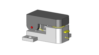spst momentaneo piccolo interruttore 3d elettrico elettricità circuito energia componente cavo pulsante scienza ingegneria 3d print model - Mito3D