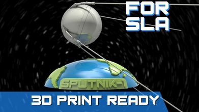 sputnik 1 sla drucker 3dprint platz raumschiff scifi sputnik1 nasa sowjet satellit ps1 kalter krieg technologisch wissenschaftlich spiele spielzeuge schiff boot spiel 3d print model - Mito3D