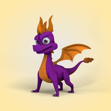 spyro fan art dragon fantasy sony videogame animation 3d polygon animal character games toys 3d print model - Mito3D