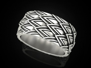 escama boda anillo joyería joya impresión 3dprinted imprimible anillos diseño dorado oro prototipos plata motociclista ennegrecimiento textura 3d print model - Mito3D