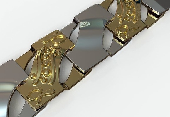 piazza catena collegamento gioielleria ornamenti braccialetto collana moda quadrata juhannproduct elegante argento oro modelli collane 3d print model - Mito3D