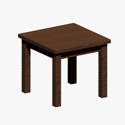 square desk 01 wood furniture squaredesk toys model 3dprint decorate table livingroom house 3D print model - Mito3D