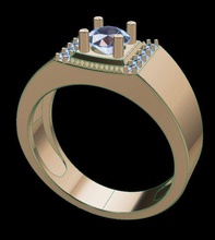 quadrat diamant männer signet ring schmuck luxus herren klassisch modern zierlich antiquität mode trend juwel stein ringe 3d print model - Mito3D