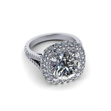 carré Dior diamant bague s1 bijou gemme engagement mariage bijoux argent or engagem mode sterling pendentif Collier beauté boucles d'oreilles pendentifs anneaux 3d print model - Mito3D