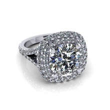 cuadrado dior diamante anillo ver5 joya compromiso Boda joyería plata oro enganchar Moda libra esterlina colgante pendiente collar belleza pendientes colgantes anillos 3d print model - Mito3D