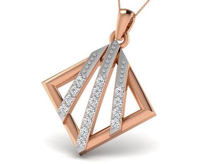 square light wt diamond charms pendant 3dm render detail printable gem silver necklace wedding engagement ultra jewel jewellery gold jewelry pendants 3d print model - Mito3D