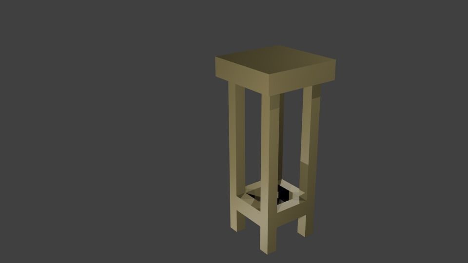 carré célibataire banc meubles maison chaise siège 3D print model - Mito3D