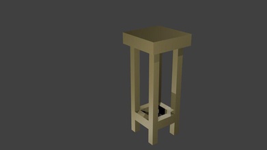 carré célibataire banc meubles maison chaise siège 3d print model - Mito3D
