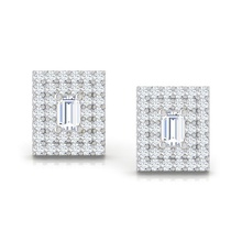 quadrado brilhar brinco joalheria branco diamante anel esterlina noivado ouro pulseira imprimível engagem dedo jóias cafajeste colar moda beleza 3d print model - Mito3D