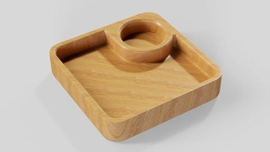 square tray stl models cnc 3d printing food cup lunch cafe restaurant wood dinner houseware tableware serving bowl spoon nutrition recovery coffee house kitchen dining 3d print model - Mito3D