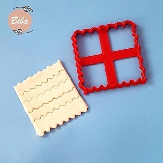 square wavy polymer clay edge cutter pottery art cookie stamp tools fondant baker jewelry 3d print model - Mito3D