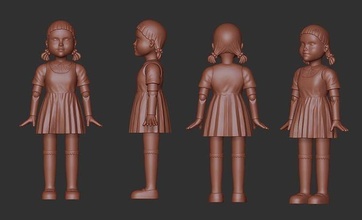 Lula jogos 3d impressão modelo boneca arrepiante brinquedos 3d print model - Mito3D