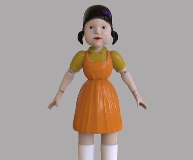 Lula jogos gigante boneca netflix criança Horror brinquedo estatueta coreano sul brinquedos 3d print model - Mito3D
