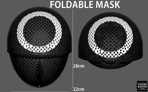 squid game mask foldable life size cosplay netflix props replica 3d print art sculptures 3d print model - Mito3D