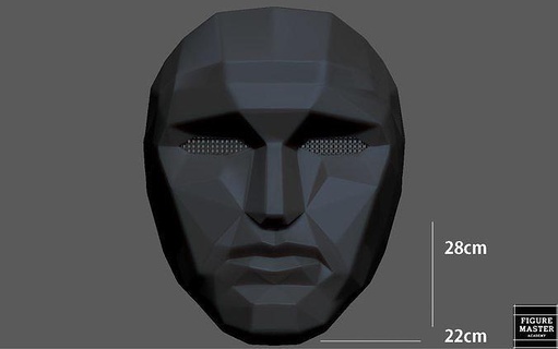 Tintenfisch Spiel Maske Vorderseite Leben Größe Cosplay Netflix Kunst Skulpturen 3d print model - Mito3D