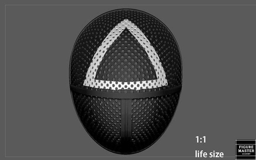 calamar juego máscara vida Talla cosplay accesorios réplica netflix 3d impresión Arte esculturas 3d print model - Mito3D