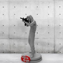 calamar jeu masque séries film pistolet homme fanart jeux jouets 3d print model - Mito3D