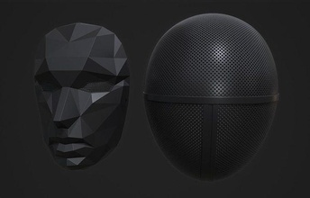 kalamar oyun maskeler maske kask moda aksesuar vücut oyunu netflix tv dizi destek kostüm güzellik giyim koruma sanat heykeller 3d print model - Mito3D