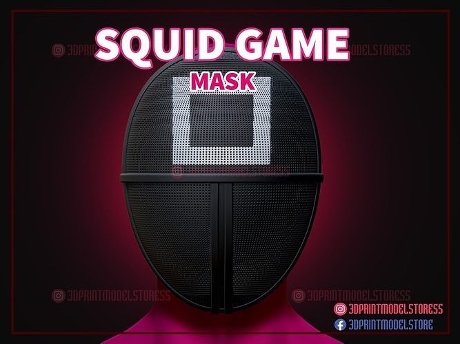 calamar juego soldado máscara cosplay hombre supervivencia muerto casco horror víspera santos netflix número 29 juegos juguetes 3D print model - Mito3D