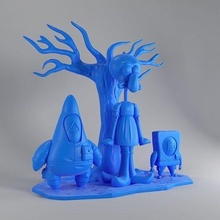 calamar juego esponja beto versión listo to 3dprint serie tv parodia figuritas estatua 3d impresión 3dmodel arte escaneos réplicas 3d print model - Mito3D