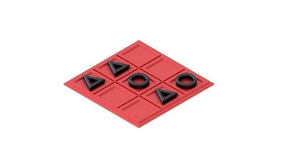 squid game tic tac toe squidgame tictactoe boardgame triangle circle square design adaptation strategy games toys board 3d print model - Mito3D