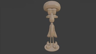 calamardo tentáculos spngebob esponja beto nickelodeon película fantasía acción animación aventuras anime juegos personaje figura juguetes 3d print model - Mito3D