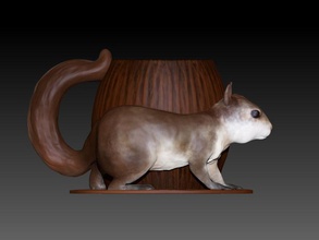 esquilo caneca a casa teamug animalmug squirrelmug decooration decoração coffecup ceramiccup ceramicmug história desafio iphone cozinha jantar de 3d print model - Mito3D