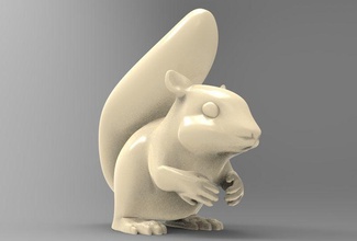 écureuil imprimable art l'écureuil sauvage animal la nature d'impression jouet les jouets réel réaliste statue sculptures de biologie figure 3d print model - Mito3D