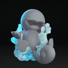 squirtle pokemon figurine monster blastoise pikachu ash nintendo anime water art scans replicas 3d print model - Mito3D