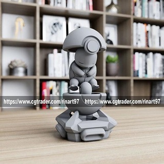 squirtle pokeball pokemon pikachu games toys 3d print model - Mito3D