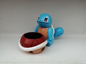 squirtle pot pokemon plant shell games toys 3d print model - Mito3D