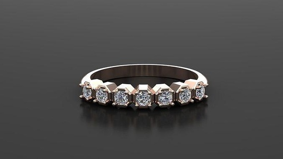 sr48 solitario mujer anillo versión 1 diseñadora joyas canalla joyeria pulsera diseño joyería anillos esposas diamantes mano hecha collares Boda diamante joya 3d print model - Mito3D