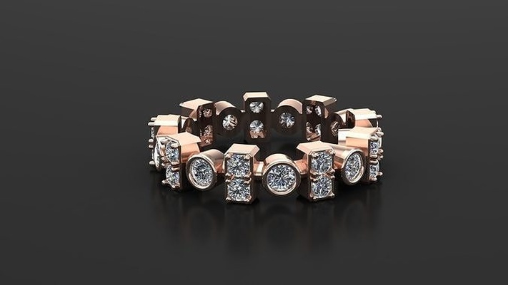 sr53 solitär frauen ring ausführung 1 schmuckdesigner cad schmucksüchtiger armband schmuckdesign juwelen ringe armbänder diamanten handgemacht handwerklich gefertigter schmuck halsketten hochzeit design diamant 3d print model - Mito3D