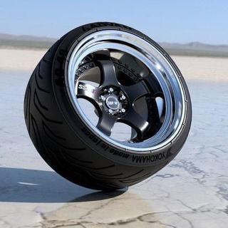 ssr professor sp1 18 inch rims advan tires scale scalemodel wheel rim tire yokohama tamiya aoshima hotwheels hobby diy automotive 3d print model - Mito3D