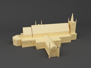 la catedral de st andrews singapur art iglesia christanity cruz 3d modelo imprimible impresión listo las esculturas 3d print model - Mito3D