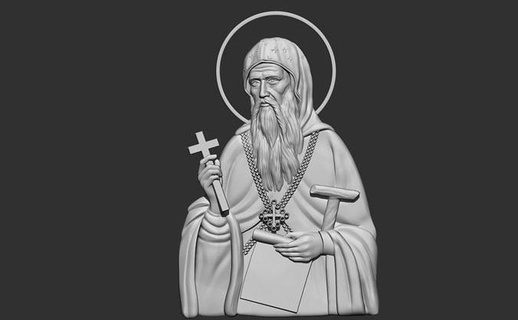 st anthony great 3d stl model relief cnc printing christian carving bas artcam art engraving religion sculptures 3d print model - Mito3D