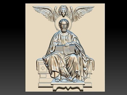 st apostle mark 3d model relief cnc printing gospel art sculptures 3d print model - Mito3D