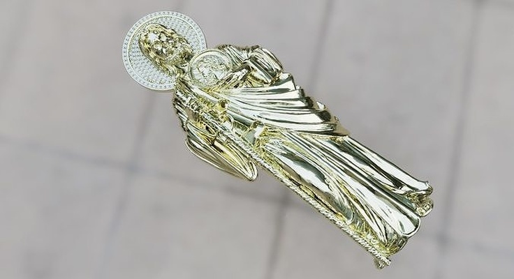 st jude ouro joalheria prata imprimível diamante pingente casamento noivado pingentes 3d print model - Mito3D