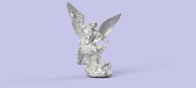 st michael archange religion 3d analyse église catholique cathédrale religiou objet statue bible sculpture catholicisme michele impression art sculptures 3D print model - Mito3D