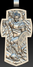 st michail de la croix bijoux pendentifs bas-relief, il icône sculpture 3d print model - Mito3D