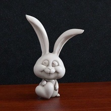 st valentine day rabbit heart valentineday rabbit cartoon bunny pet hare heart pendant love ring day art sculptures