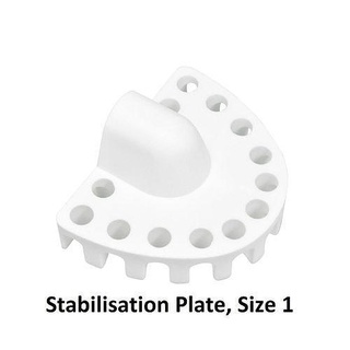 stabilisation plate size-1 dental 3dprint resin mechanicalparts teeth parts tooth science dentistry medical diy dublicating cross silicone form stabilising 3d print model - Mito3D