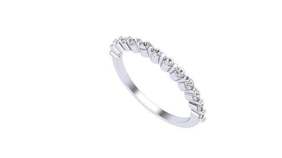 empiler bague bijoux or imprimable diamant engagement argent bijou mariage platine sterling gemme engagem goujat anneaux 3d print model - Mito3D