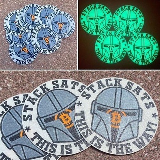 stack sats - mandalorian btc coaster bitcoin starwars stacksats hodl art signs logos 3d print model - Mito3D