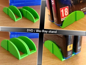 stackable dvd blu-ray stand holder bluray game movie disc disk case house accessories 3d print model - Mito3D