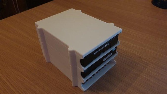 apilable disco duro almacenamiento hdd gabinete mueble electrónica pc componentes casa 3d print model - Mito3D