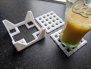 istiflenebilir çıkıntılı bardak altlıkları fincan altlığı sofra takımı i̇çmek ev iç tasarım içecek eşyaları istifleme kulp destek mutfak yemek 3d print model - Mito3D